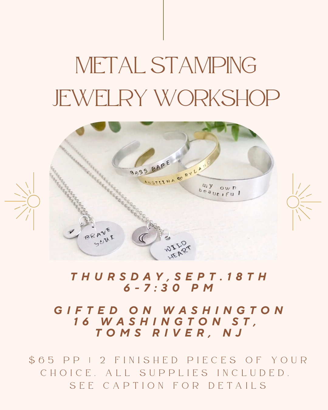Metal Stamping Workshop @ Gifted on Washington