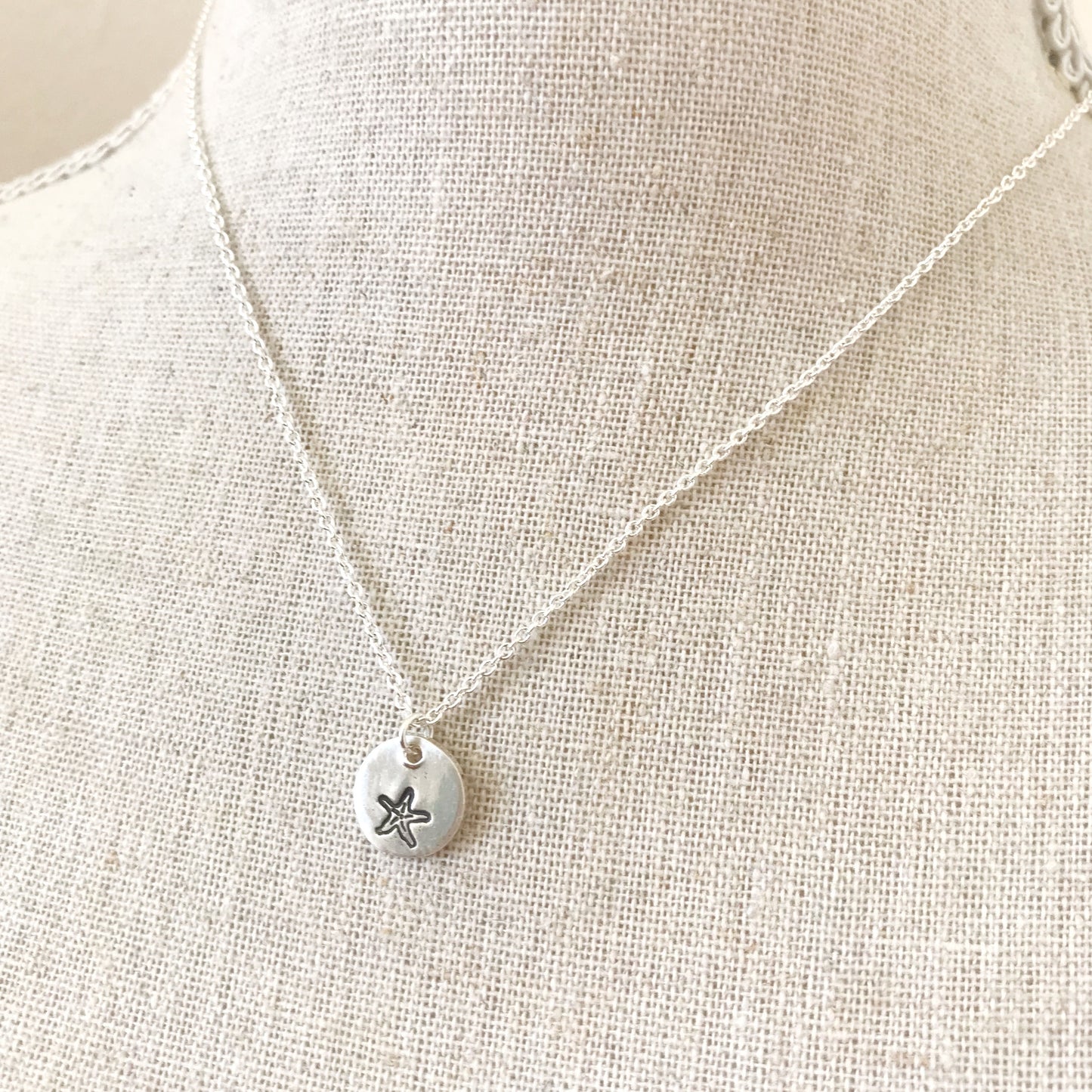 Fine Silver Starfish Necklace