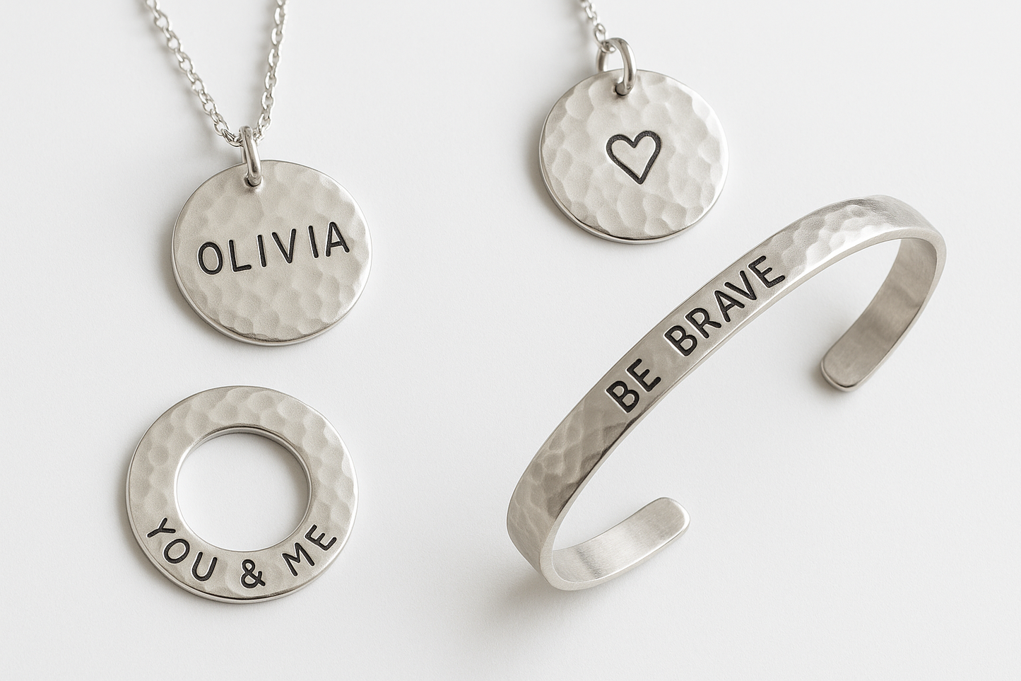 metal stamped jewelry silver