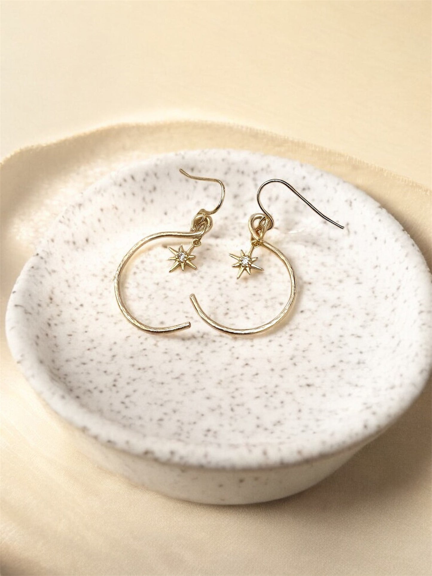 Crescent Moon and Stars Earrings
