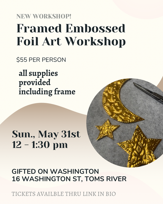 Framed Embossing Foil Art Workshop @ Gifted On Washington