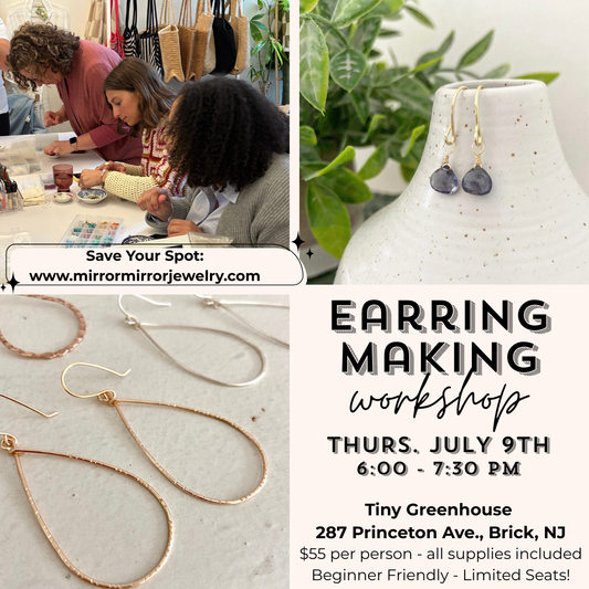 Earring Making Workshop @ Tiny Greenhouse 7/9