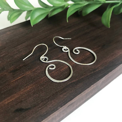 Silver Swirl Earrings