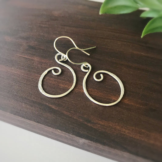 Silver Swirl Earrings