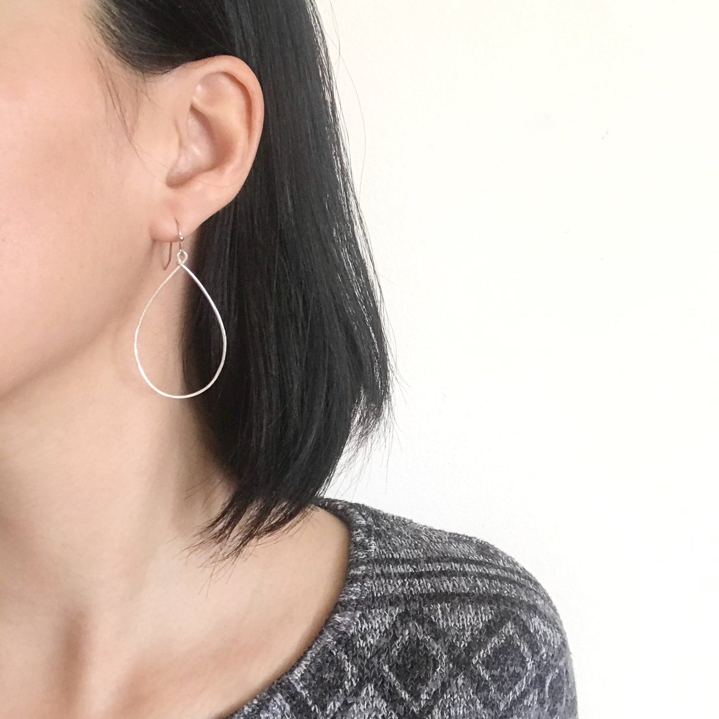 Silver Teardrop Earrings