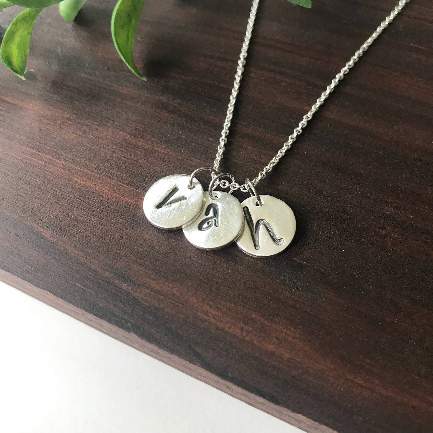 Silver Initial Charm Necklace