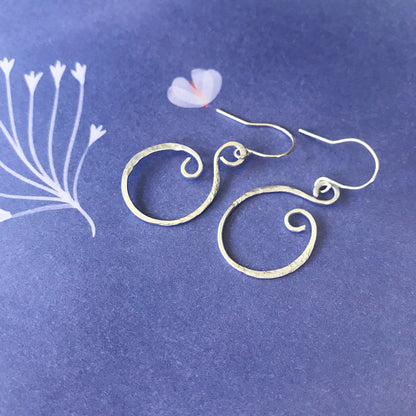 Silver Swirl Earrings