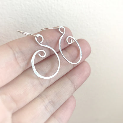 Silver Swirl Earrings