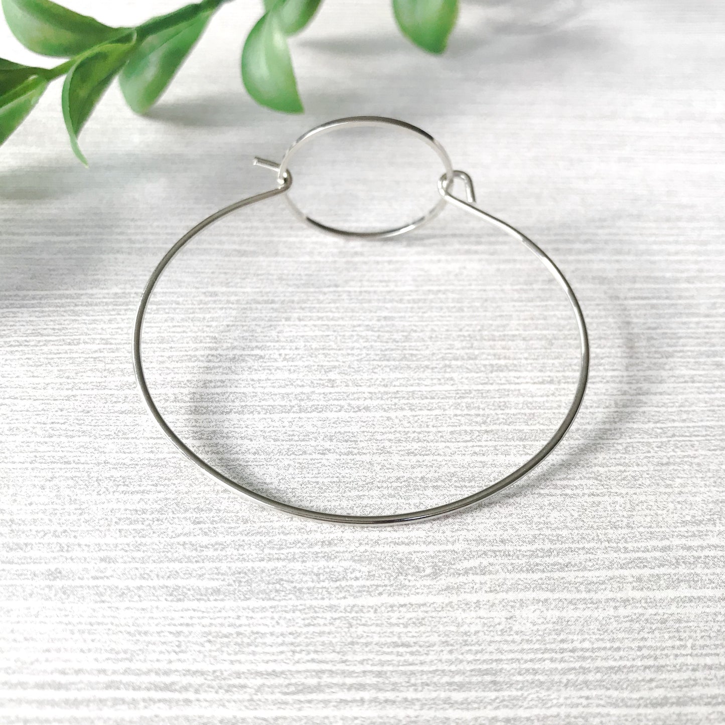 Silver Circle Bangle Bracelet