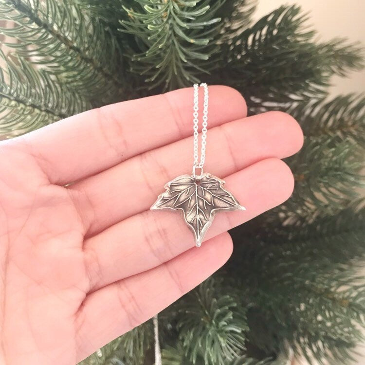 Fine Silver Maple Leaf Necklace