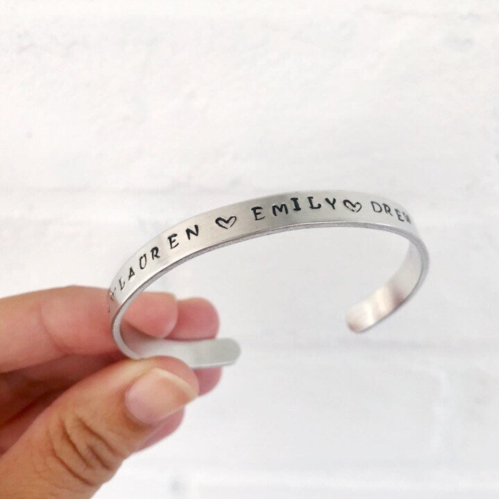 Silver Personalized Name Bracelet