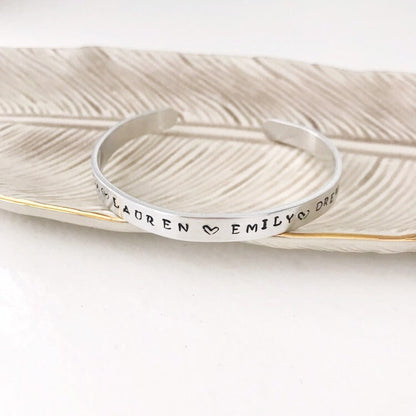 Silver Personalized Name Bracelet