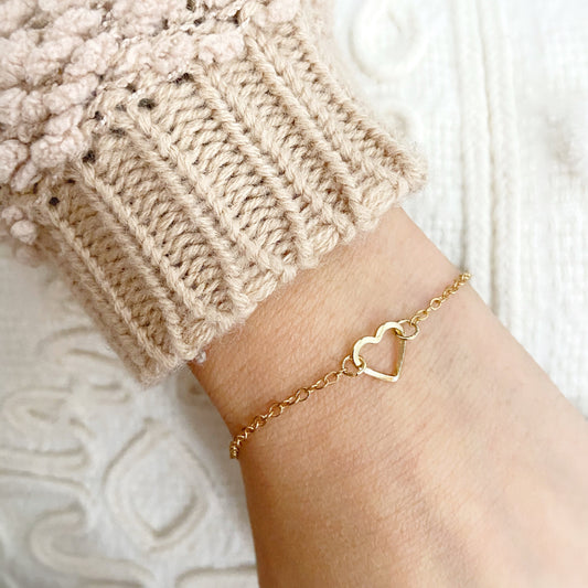 Gold Heart Bracelet