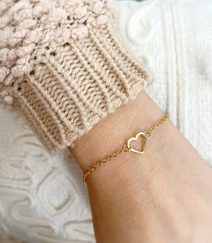 Gold Heart Bracelet