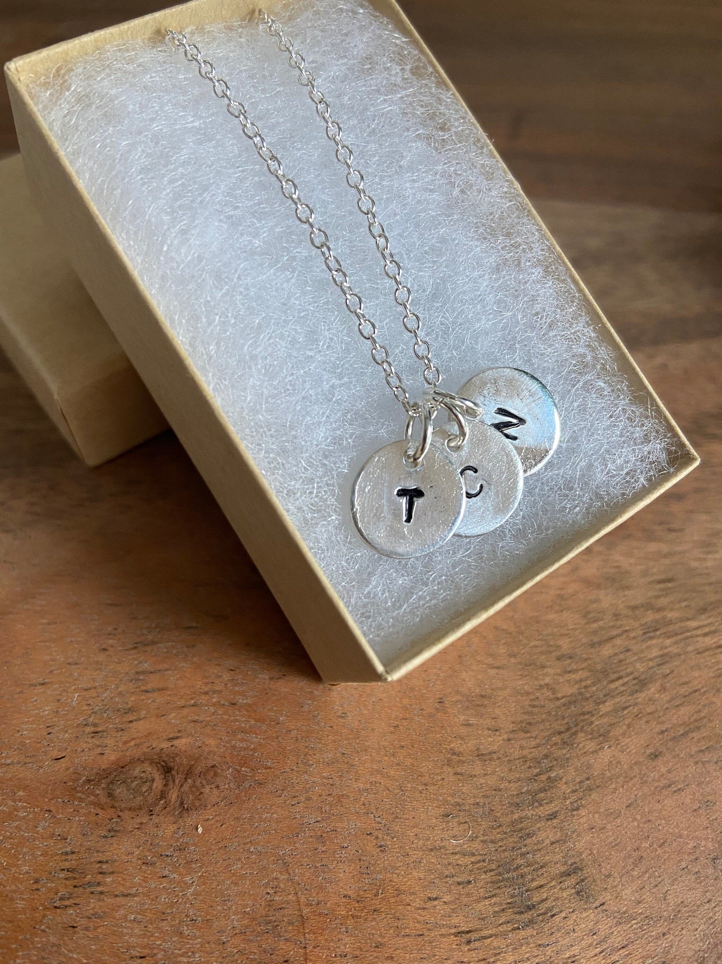 Silver Initial Charm Necklace