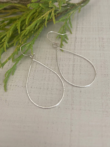 Silver Teardrop Earrings