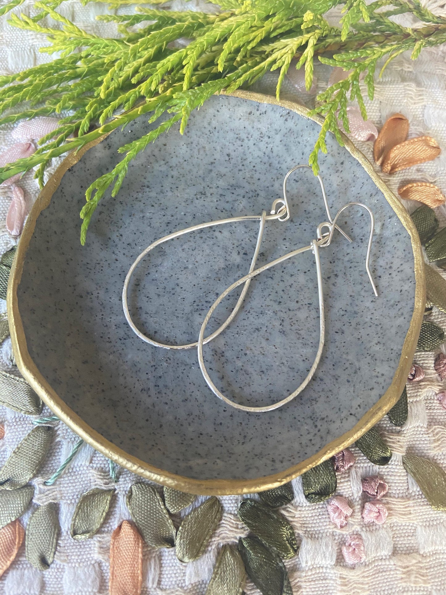 Silver Teardrop Earrings