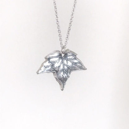 Fine Silver Maple Leaf Necklace