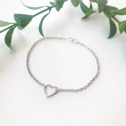 Silver Heart Bracelet