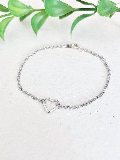 Silver Heart Bracelet