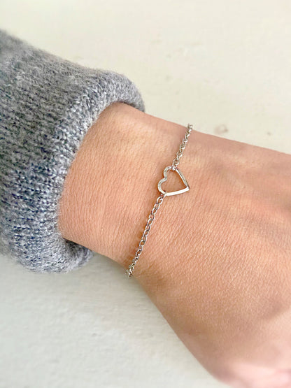 Silver Heart Bracelet