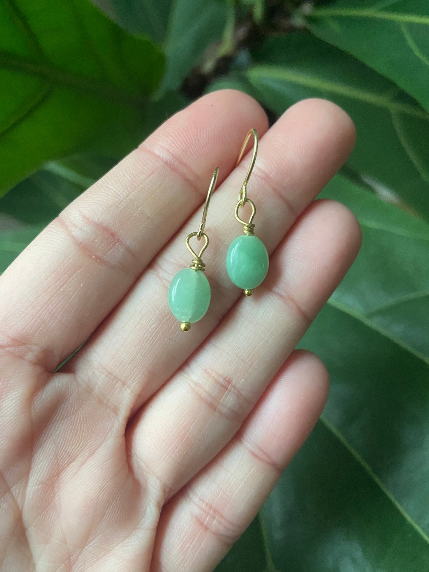 Small Aventurine Drop Earrings