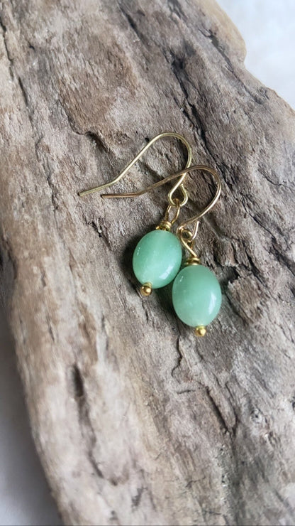 Small Aventurine Drop Earrings