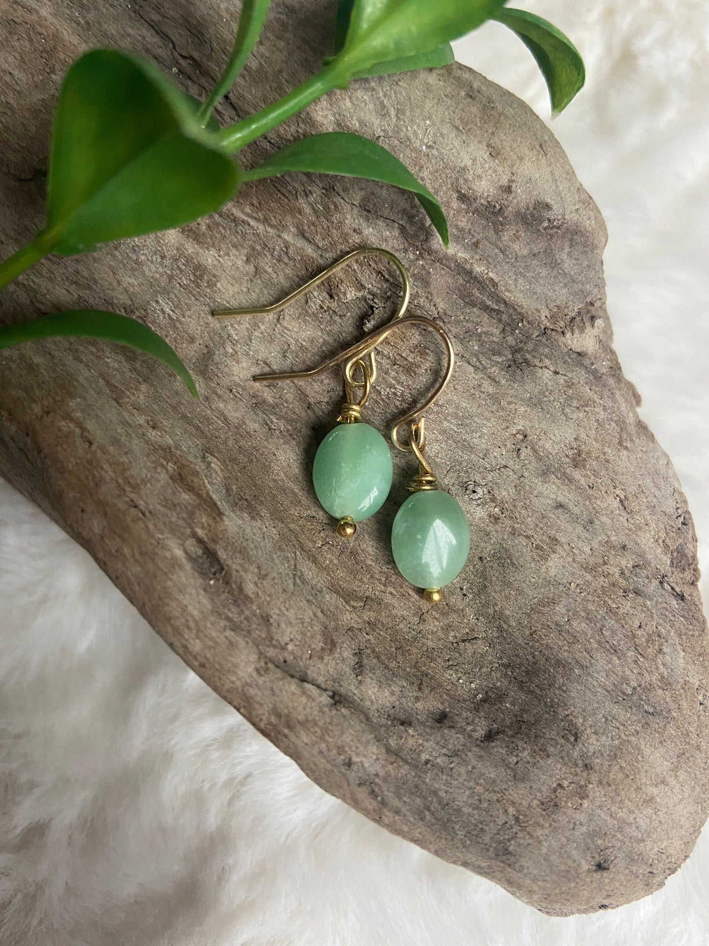 Small Aventurine Drop Earrings