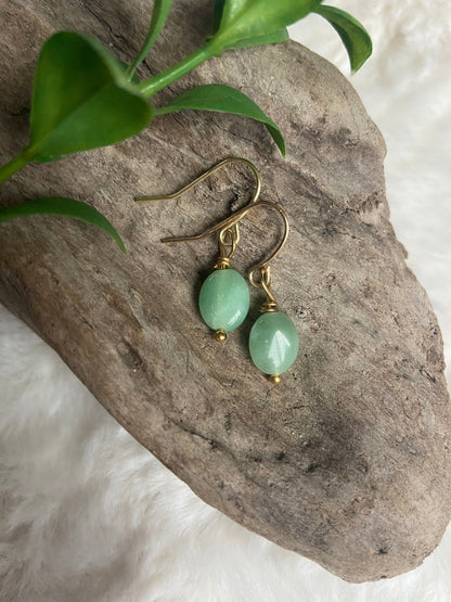 Small Aventurine Drop Earrings