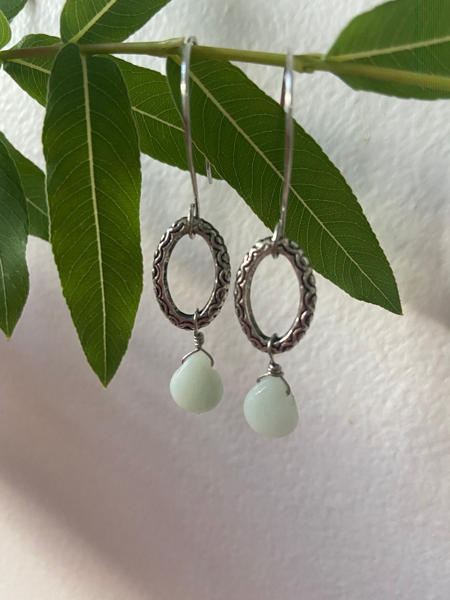 Silver Aventurine Earrings