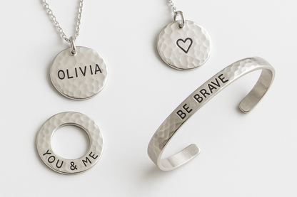 metal stamped jewelry silver